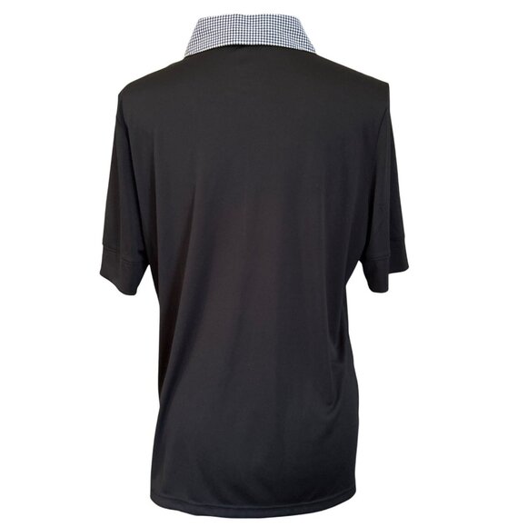 Izod Ladies Black Cool-FX Performance Golf Polo With Gingham Collar XL - Picture 3 of 7